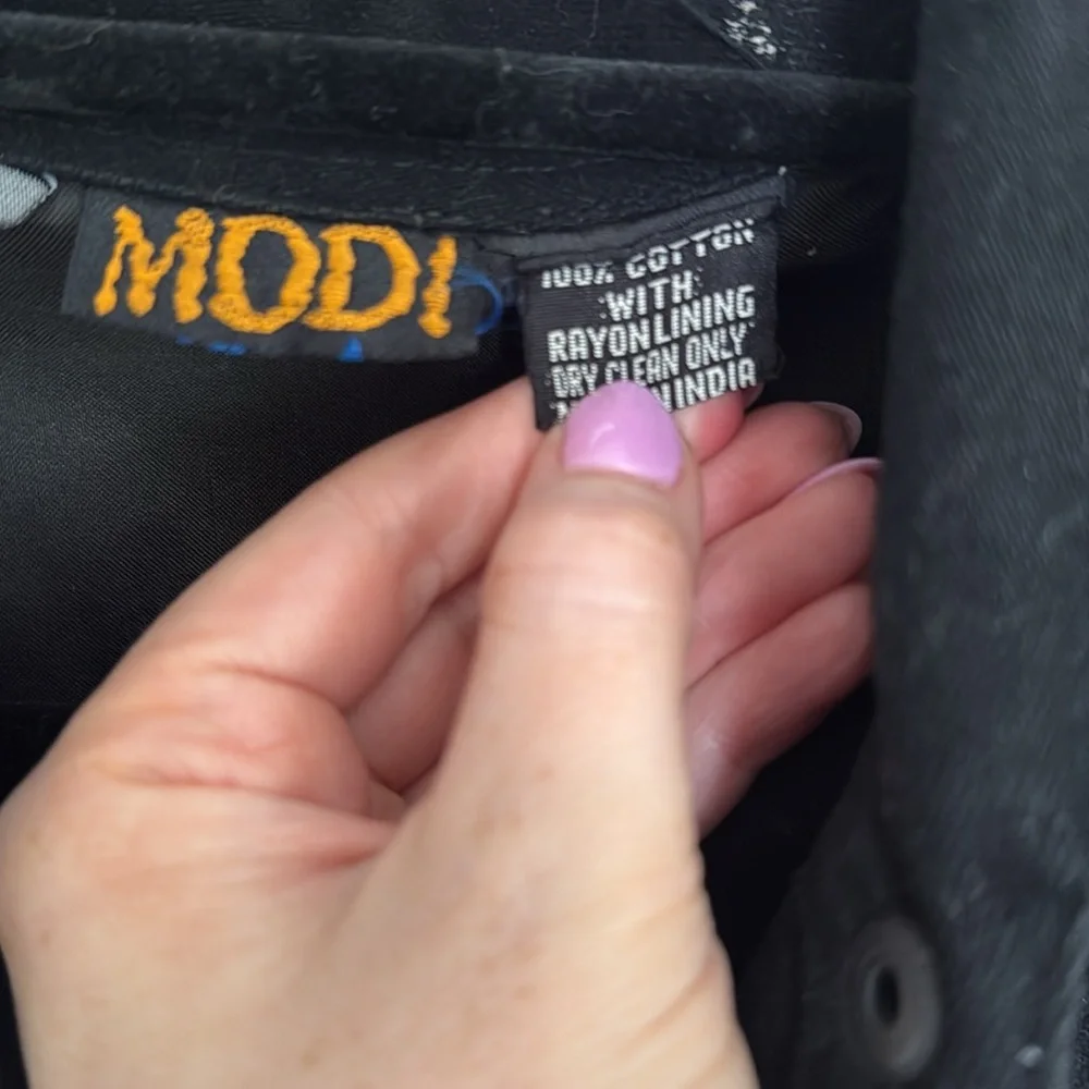 Vintage Modi Beaded Sequin Star Denim Cotton Jacket - Picture 5 of 14